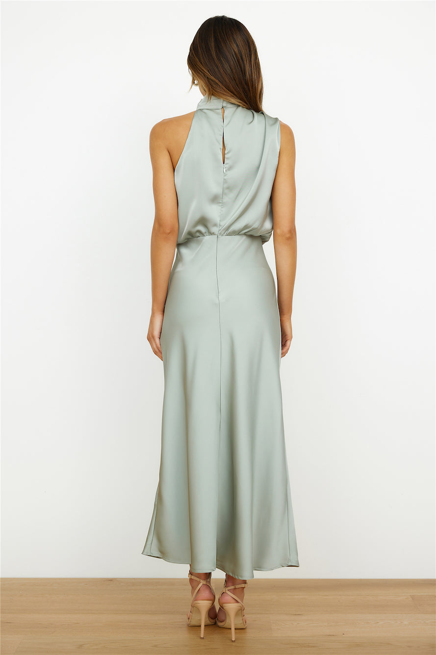 Carlina | Halter Neck Satin Dress