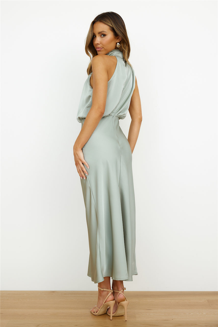 Carlina | Halter Neck Satin Dress
