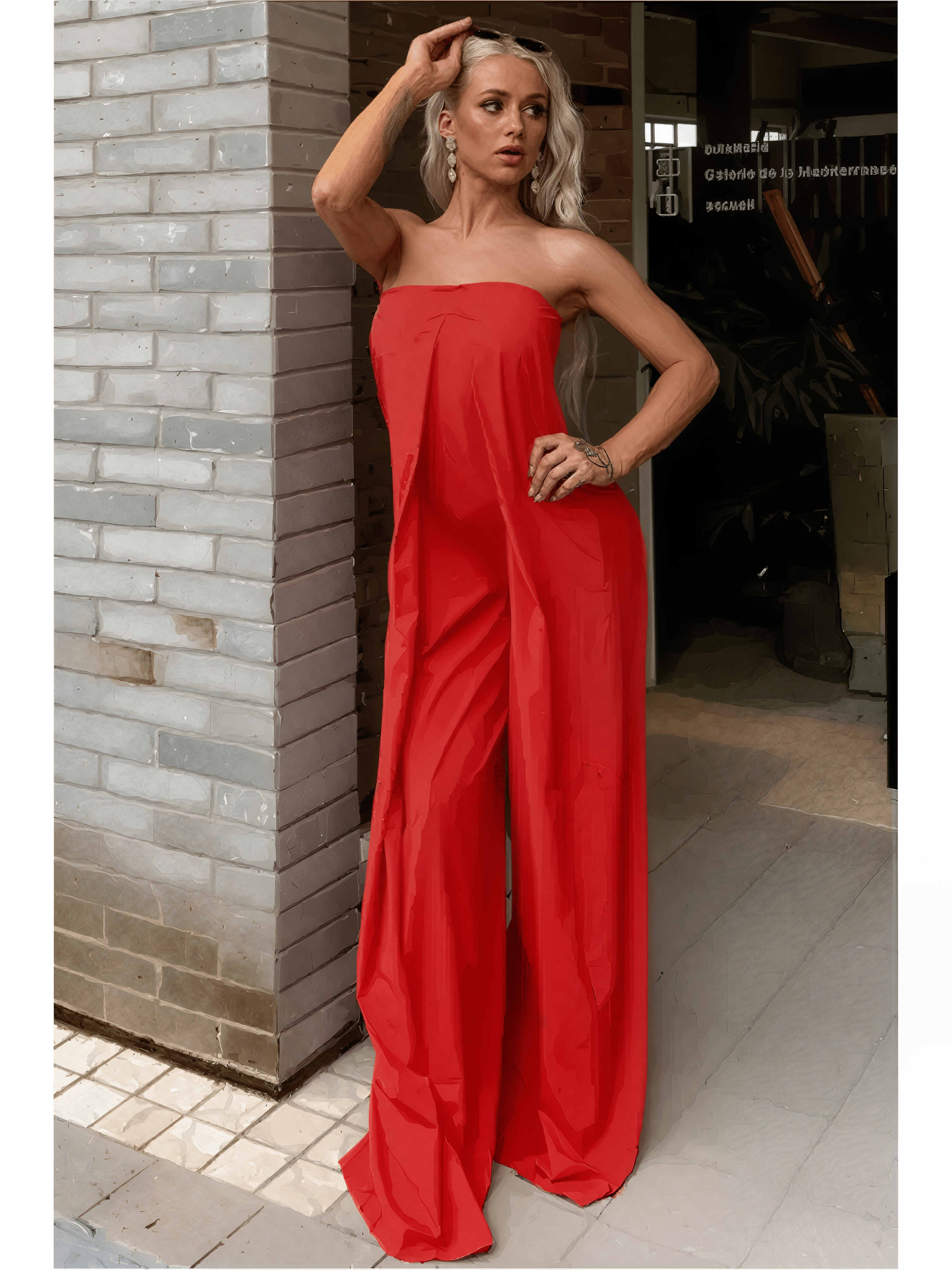 Rachel | Fluid Black Strapless Jumpsuit