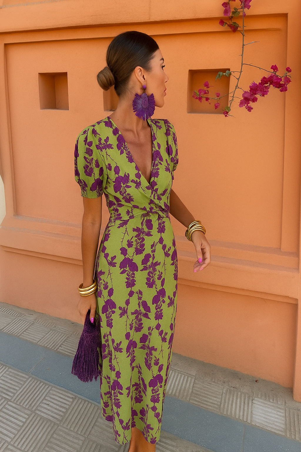 Danielle | Chic Floral Midi Dress
