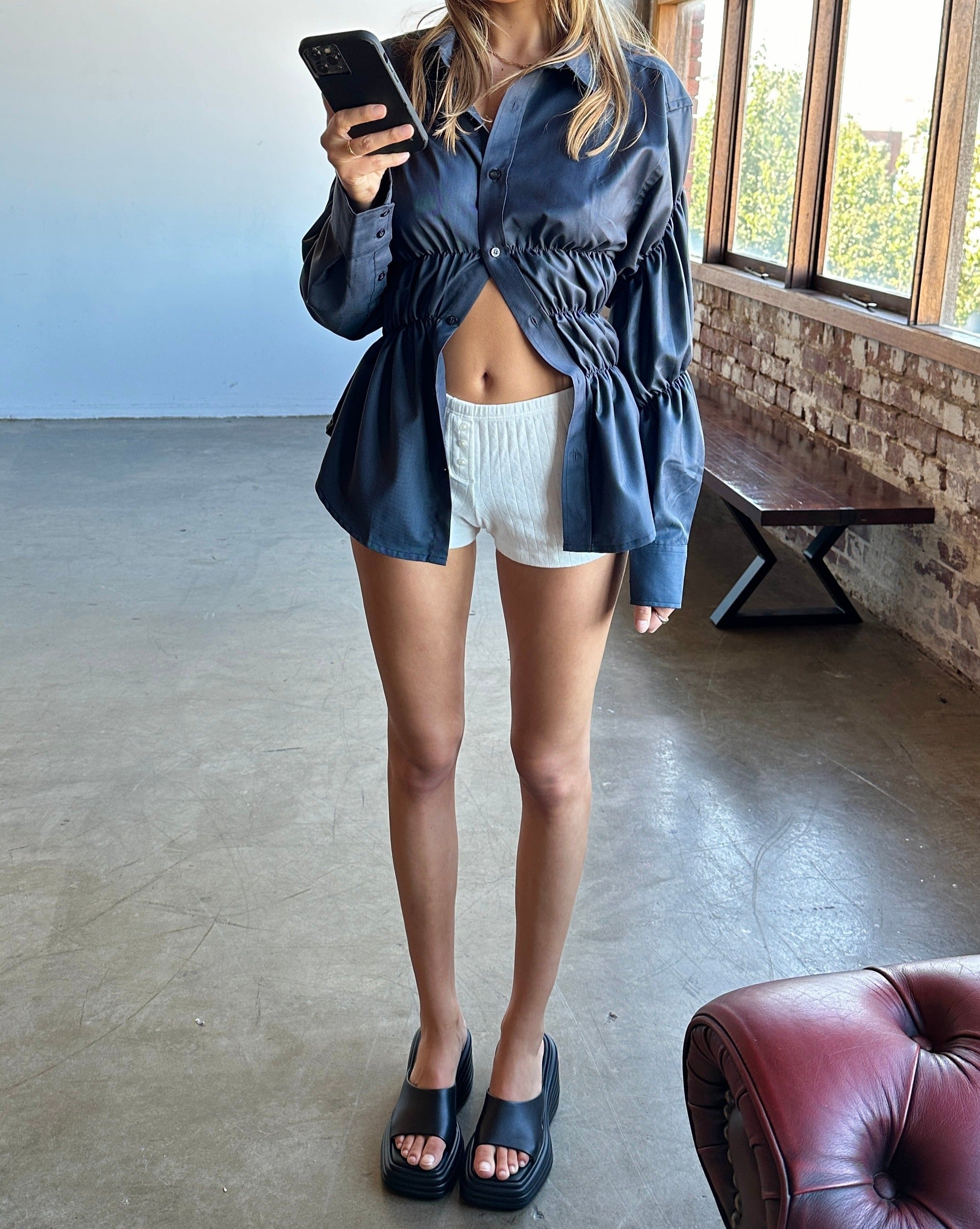 Orchard Atelier Crinkled Blouse