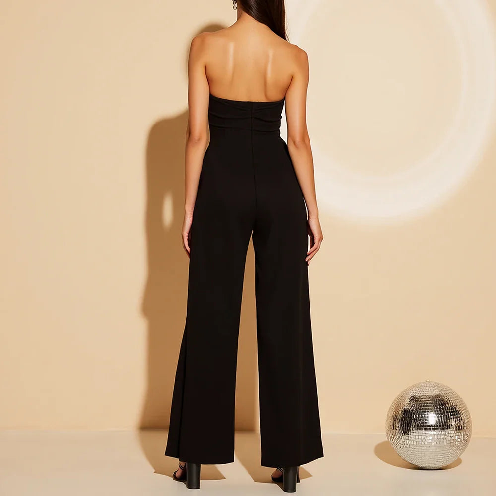 Valerie | Strapless Jumpsuit with Bow