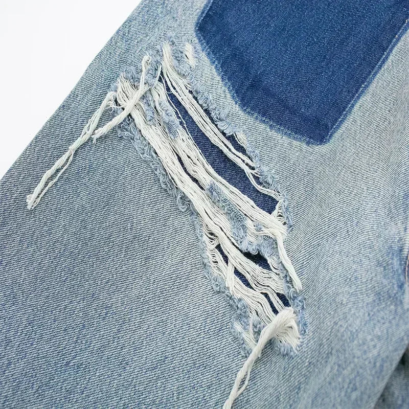 Orchard Atelier | Patchwork Destroyed Jeans