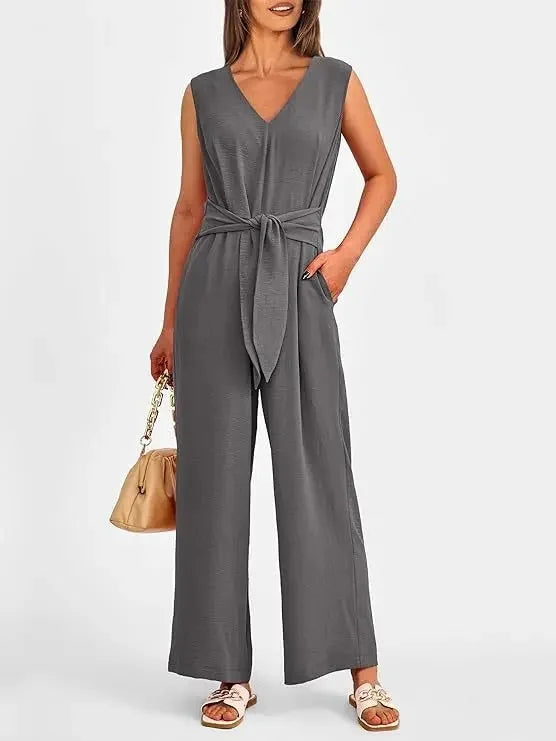 Charmaine | Light Waist-Tie Jumpsuit