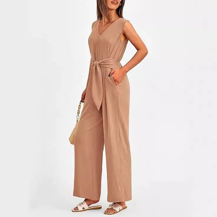 Charmaine | Light Waist-Tie Jumpsuit