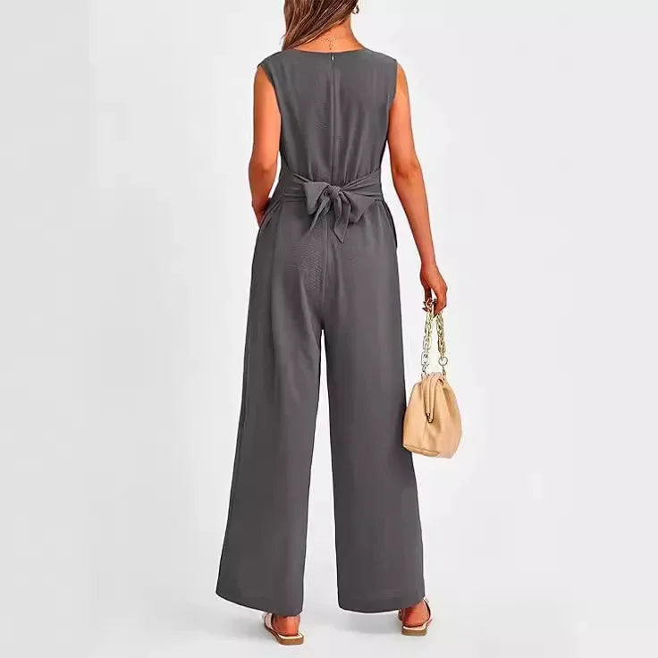 Charmaine | Light Waist-Tie Jumpsuit