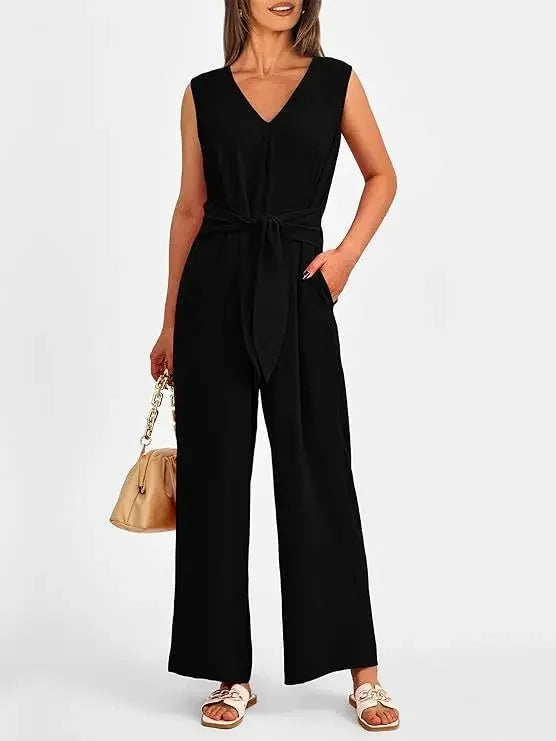 Charmaine | Light Waist-Tie Jumpsuit