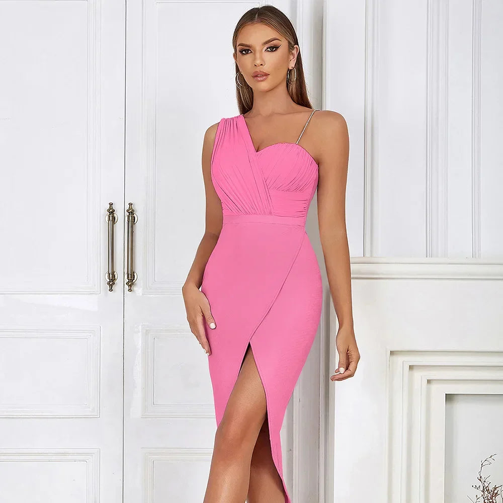 Florine | Asymmetrical Pleated Dress