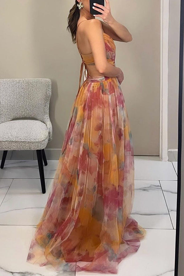 Giselle - Enchanting Maxi Dress with Floral Print