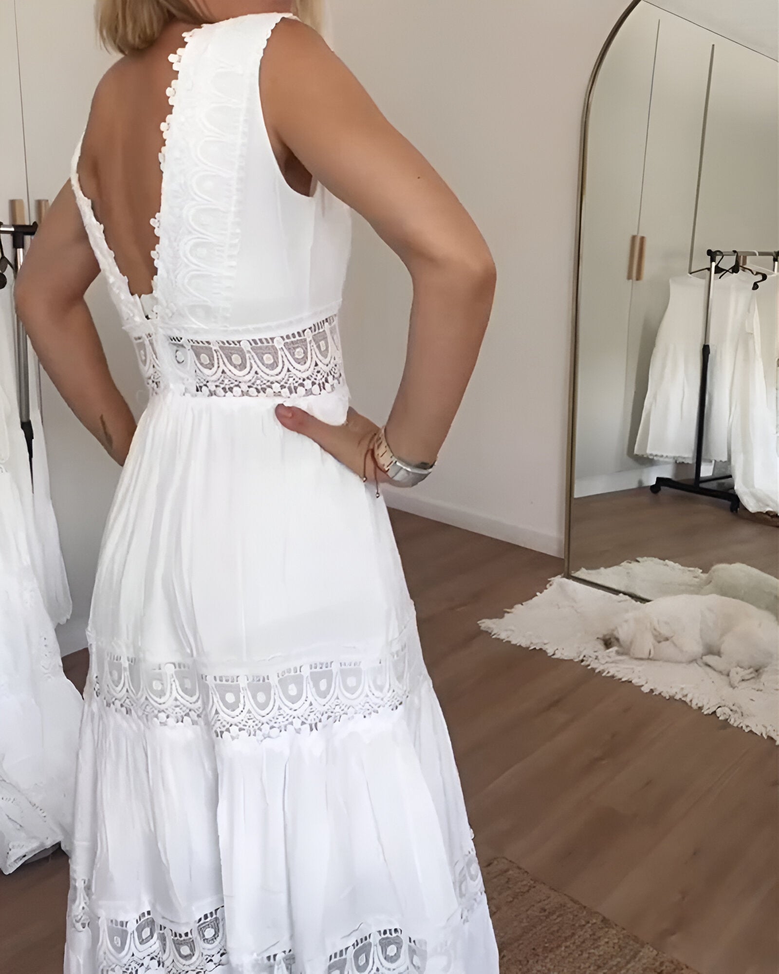 Elena | Lace Sleeveless Dress