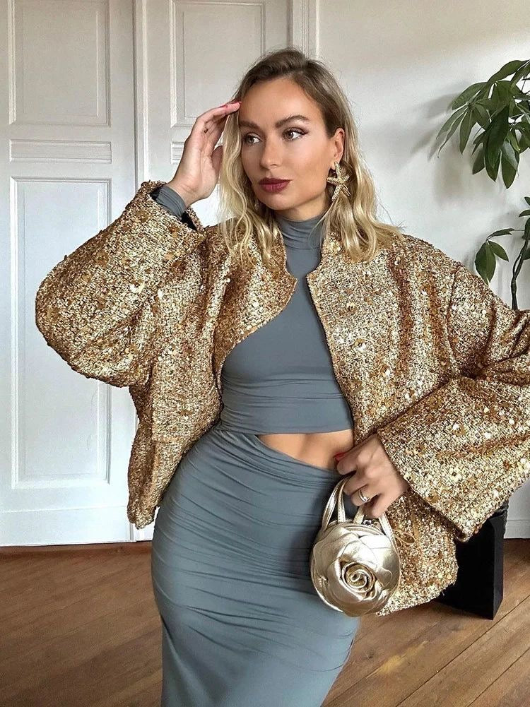 Orchard Atelier | Gold Sequin Jacket