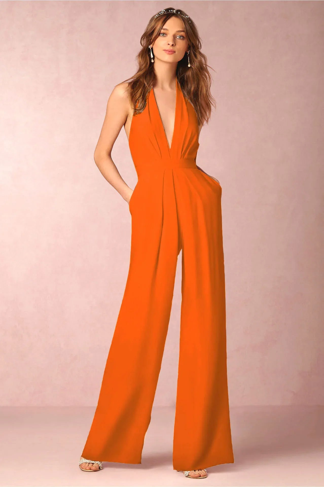 Sarah | Elegant Halter Neck Jumpsuit