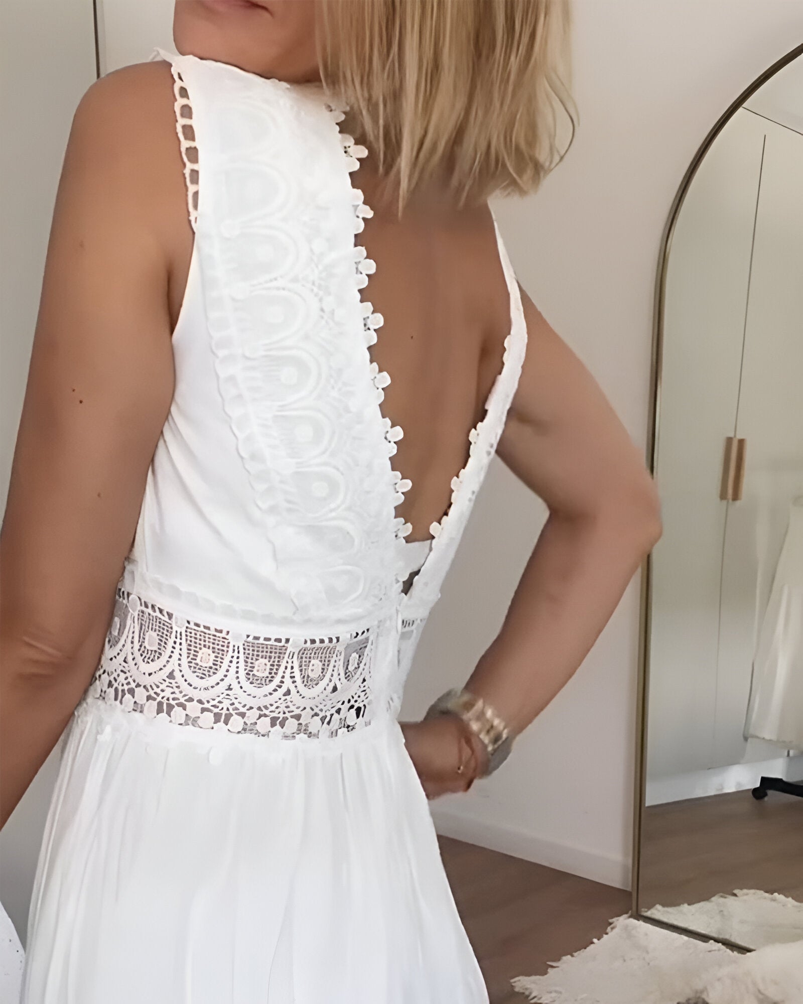 Elena | Lace Sleeveless Dress